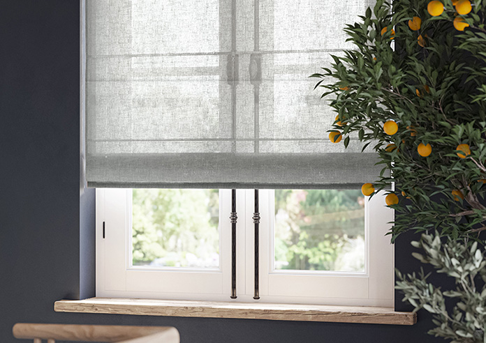 Kalahari Voile, Cool Grey - Twist&Fit Roman Blind - Image 5
